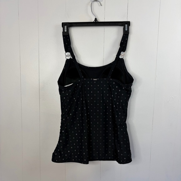 Krista Ruched Tankini Swim Top Aloha Skirt Bikini Bottom Black size Large 10 - Picture 6 of 10